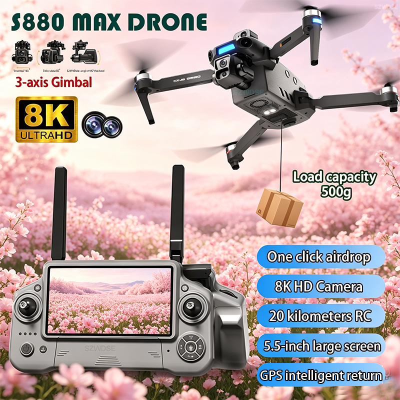 2026 New 8K Dual Camera Drone  - Drone Camera Mount のレビューと価格