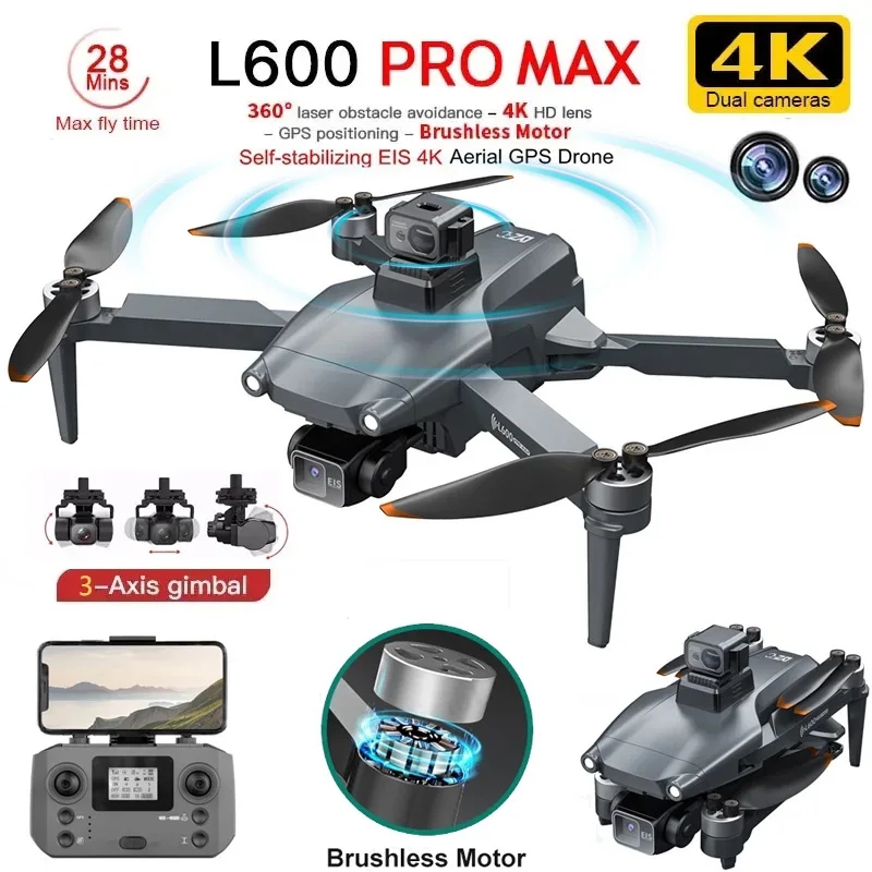 L600 PRO MAX GPS Drone Profess - Drone Camera With Gimbal のレビューと価格