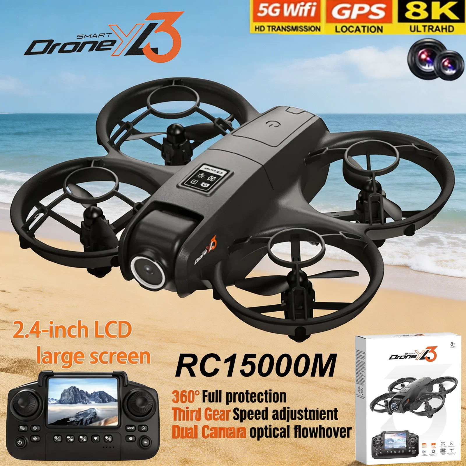 New YL3 RC Drone 8K 1080P Wide - Drone Camera Wide Angle のレビューと価格
