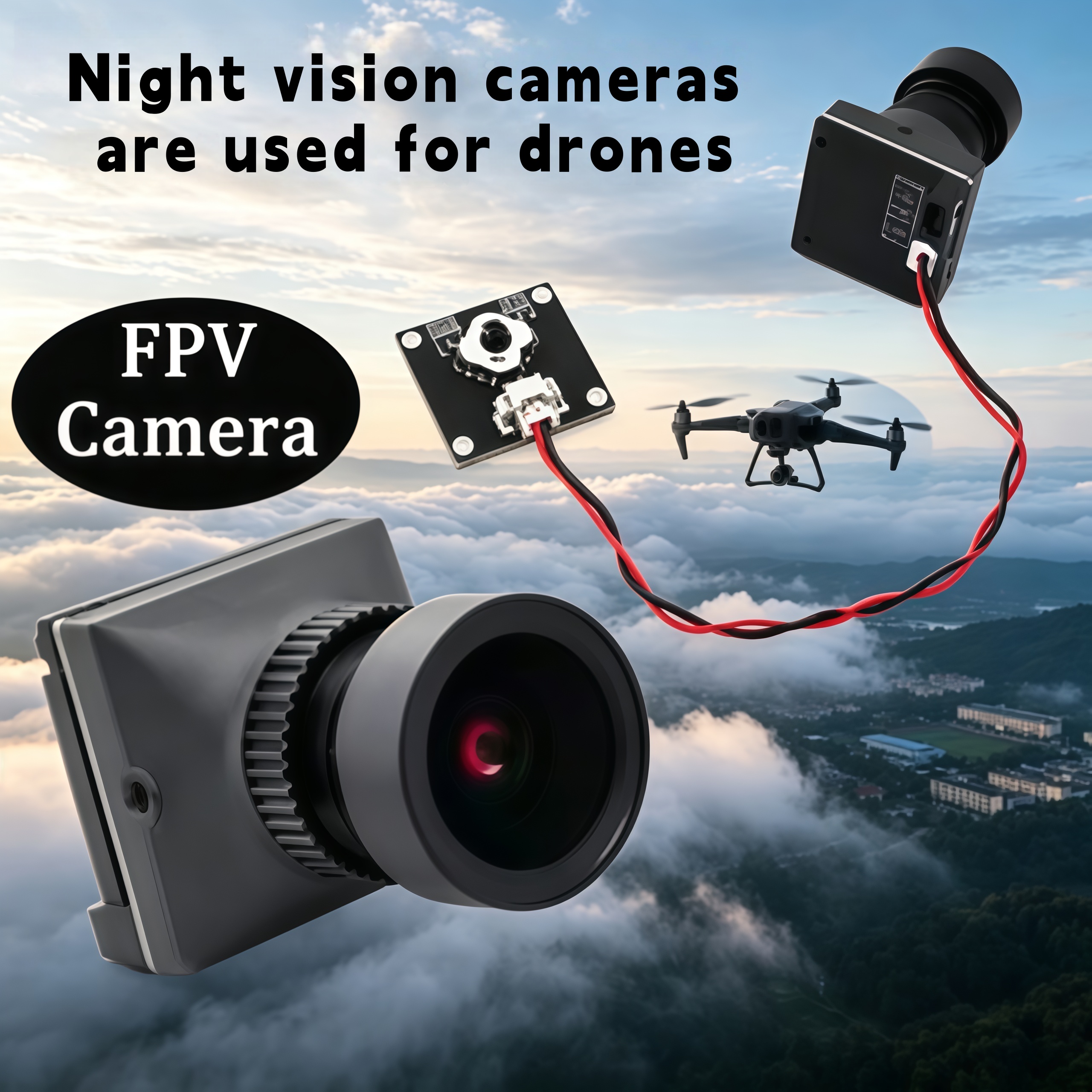 1500TVL HD CADDX Snail FPV Cam - Drone Camera Lens のレビューと価格